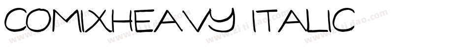 ComixHeavy Italic字体转换